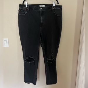 Abercrombie Curve Love Ankle Straight Ultra High Rise Jean - Size 35L (20L)
